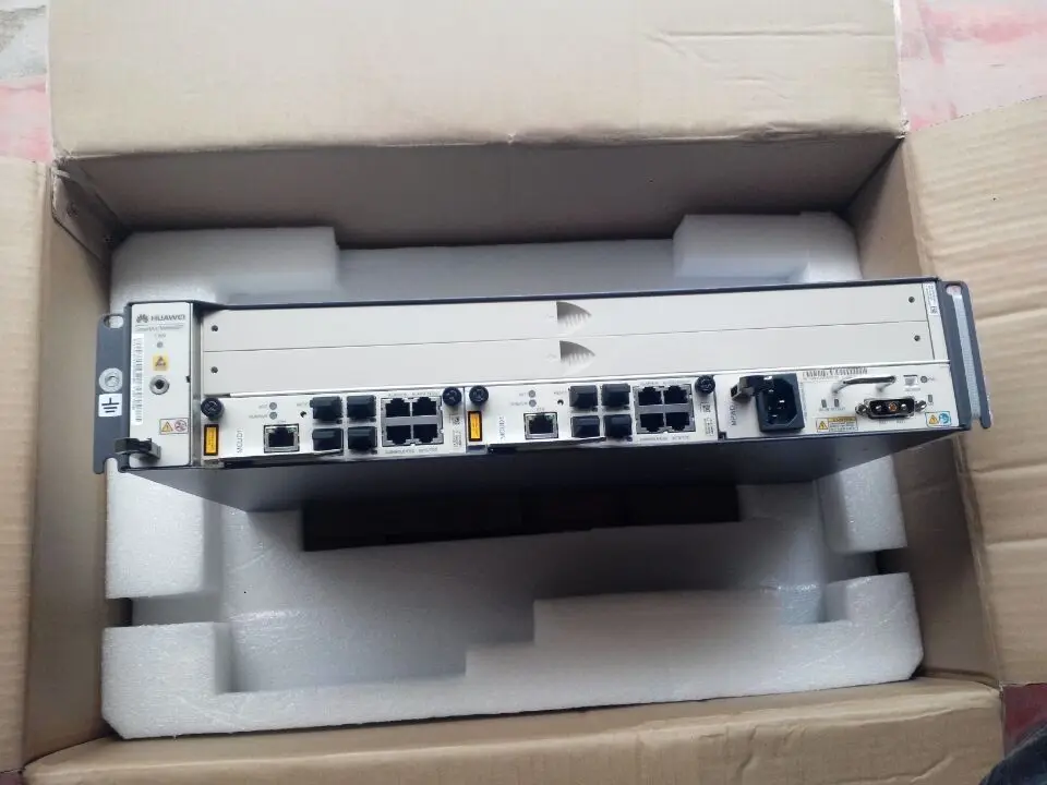 Оригинальный Оптический линейный терминал mini OLT MA5608T GEPON переменный ток с двумя