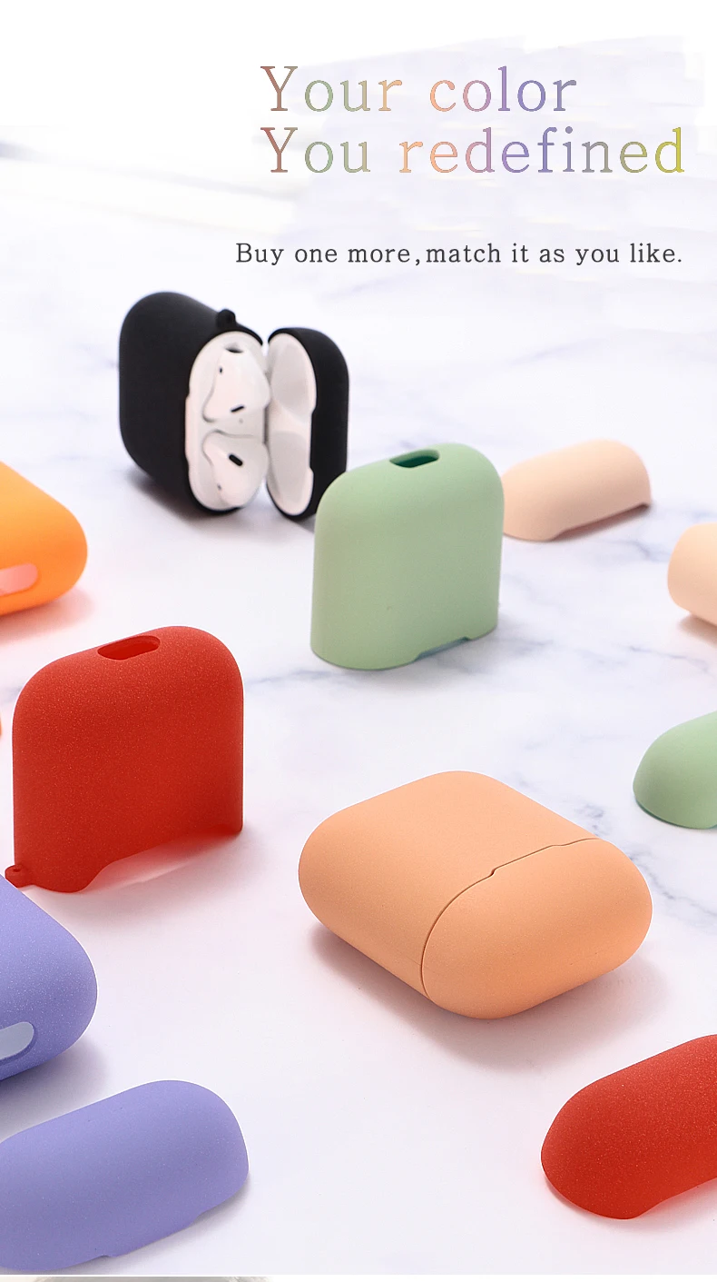 Private Custom Perfume Case for Apple Airpods 1 2 DIY Matte Colorful Glitter Macaron Soft TPU Cover Name Logo Text Customized