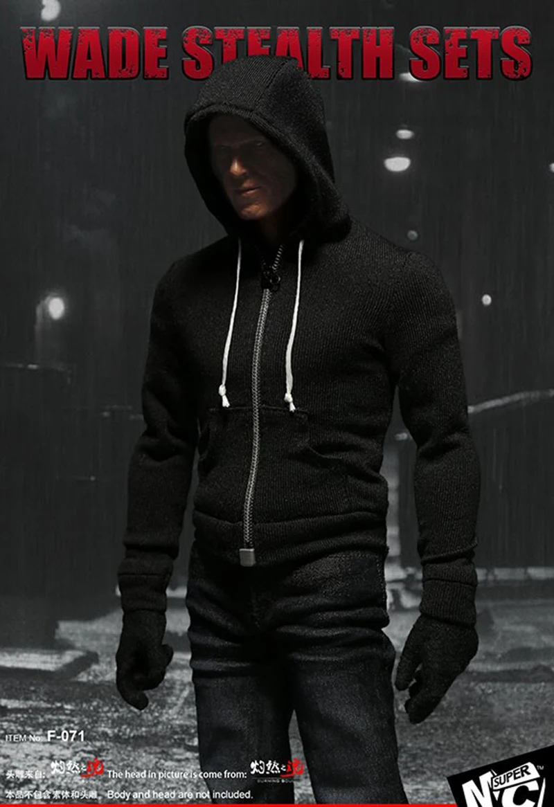 

SUPERMC TOYS 1/6 scale action figure doll Accessories Men's Clothing 1/6 Wade Stealth Sets for 12" Male man action figure body
