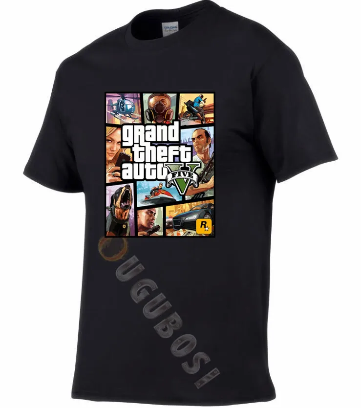 Grand Theft Auto GTA Футболка Мужская Уличная футболка с 5 и женская известного бренда