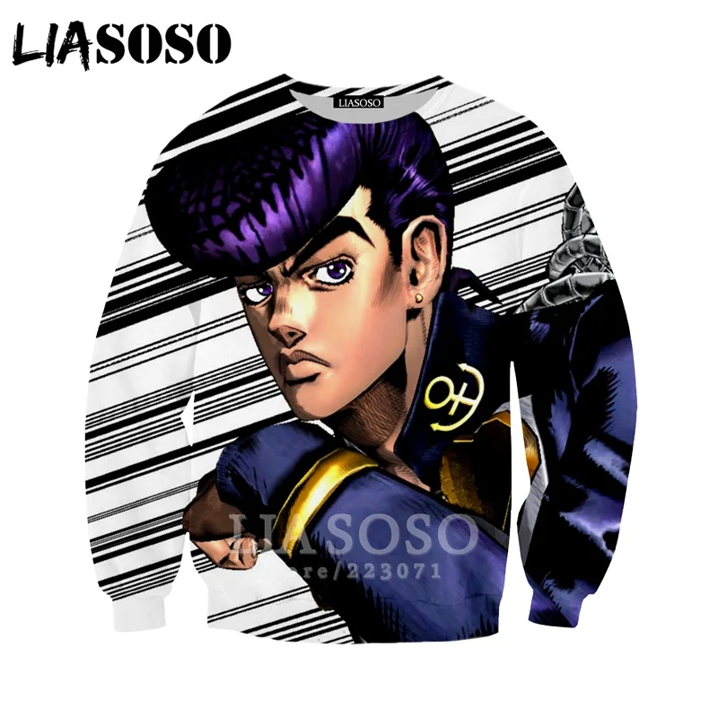 22 LIASOSO осень для мужчин женщин Higashikata Josuke толстовки 3D принт аниме JoJo Необычные Приключения толстовка хип хоп Топ пуловер B051-5 - Цвет: 22