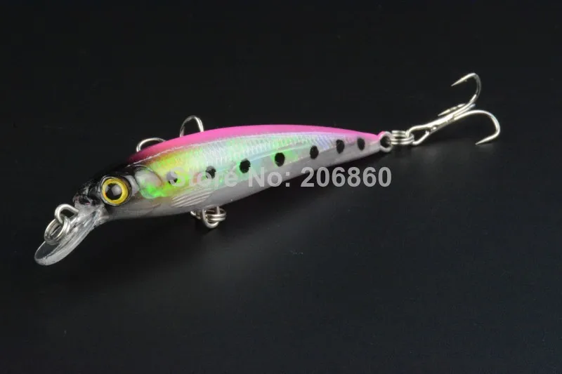 8pcs/lot лазерной минноу рыболовную приманку 8.5cm-7.2g pesca рыбы воблер рыболовные снасти