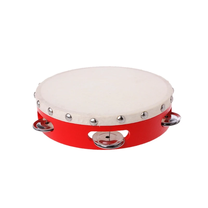 

WS-Tambourine Drum Hand Held Bell Percussion Tambourines Bells Jingles Musical Toy