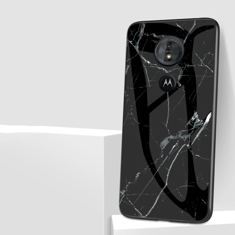 Мраморный чехол из закаленного стекла для Moto G6 Plus, чехол Motorola Moto G6 Play, чехол для Moto G5s Plus, чехол, силиконовый бампер