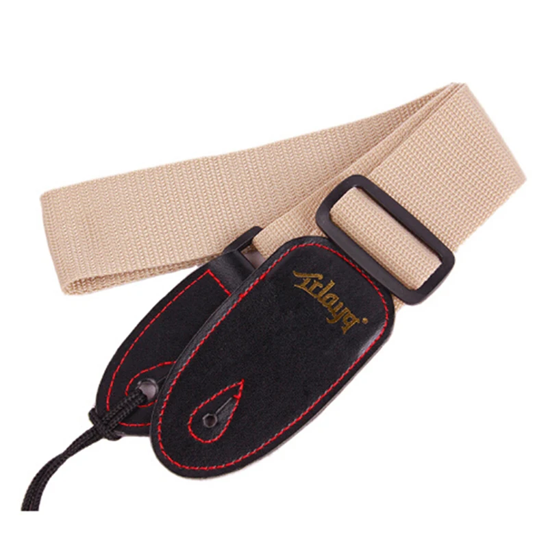 Кожаный ремешок для акустической электрогитары красный синий черный бежевый