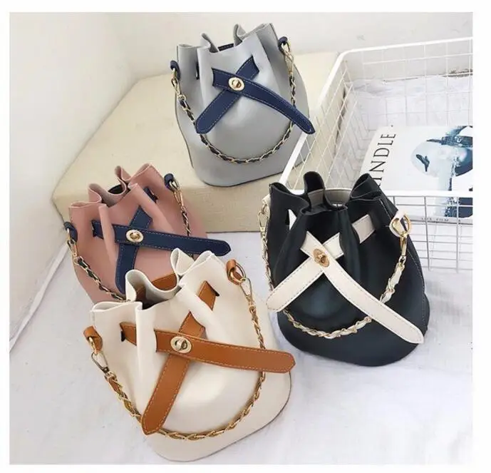 

Mini Bucket Bag 2018 Women's Fashion Drawstring Messenger Bag Female Shoulder Handbag