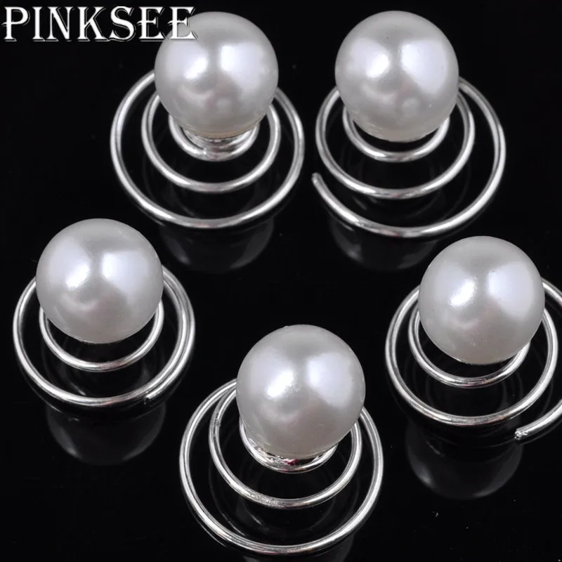 PINKSEE 12 шт. свадебные аксессуары для волос цветок кристалл имитация жемчуга