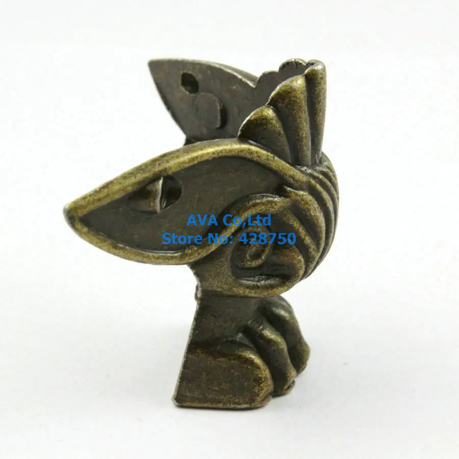 4 шт. античная латунь ювелирные изделия ножки для ящика Ящик животных ноги 47x39mm |