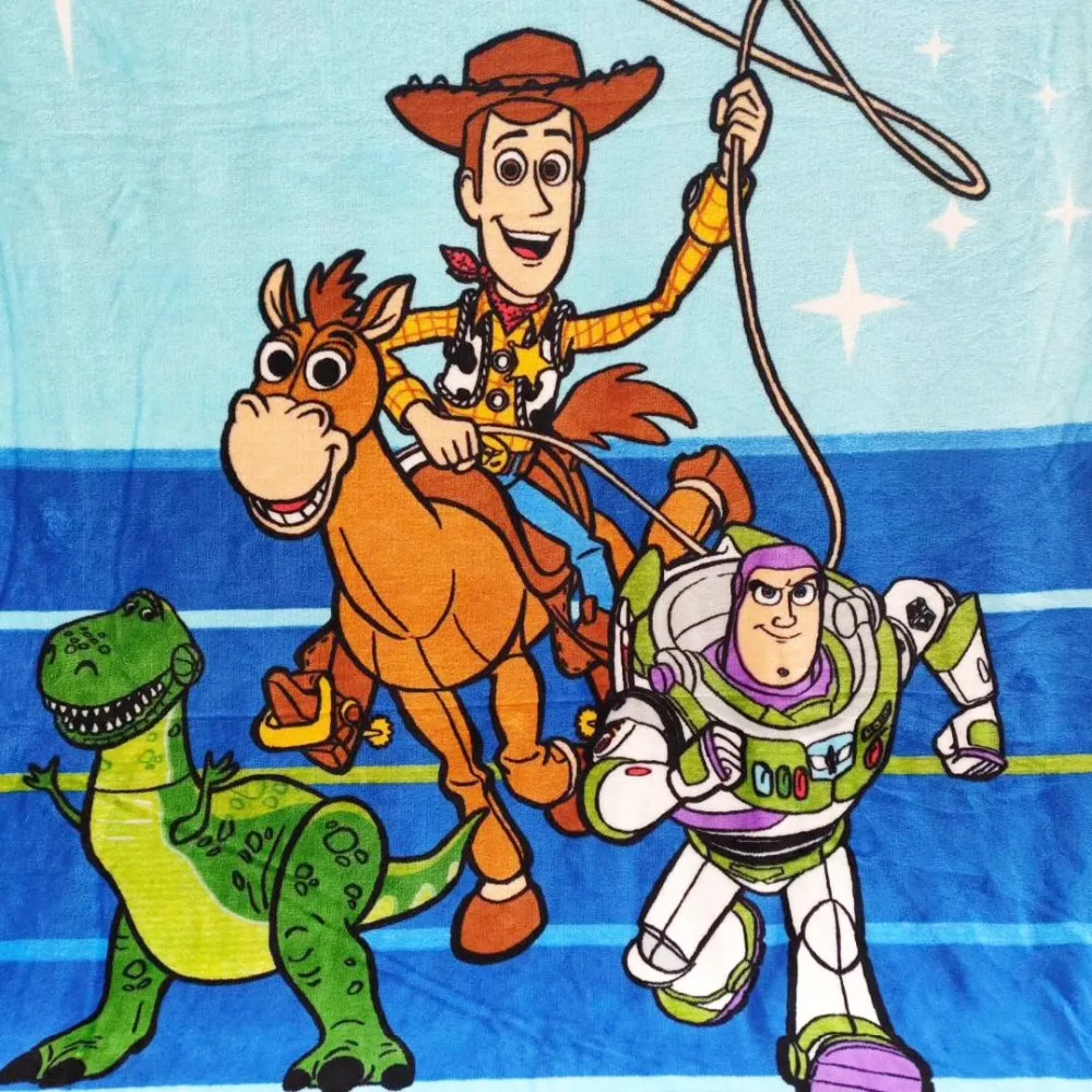 Disney Blue Buzz Woody Lightyear/летнее тонкое легкое плюшевое одеяло 117x152 см для мальчиков, детская кровать, диван-самолет