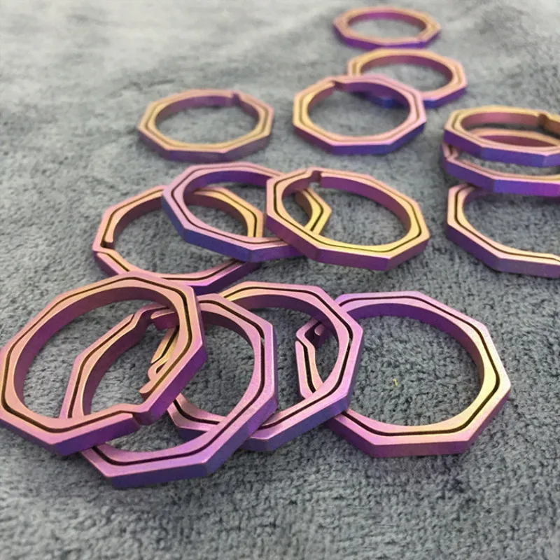 Титан TC4 кольцо восьмиугольника логотипы марок машин брелок для ключей