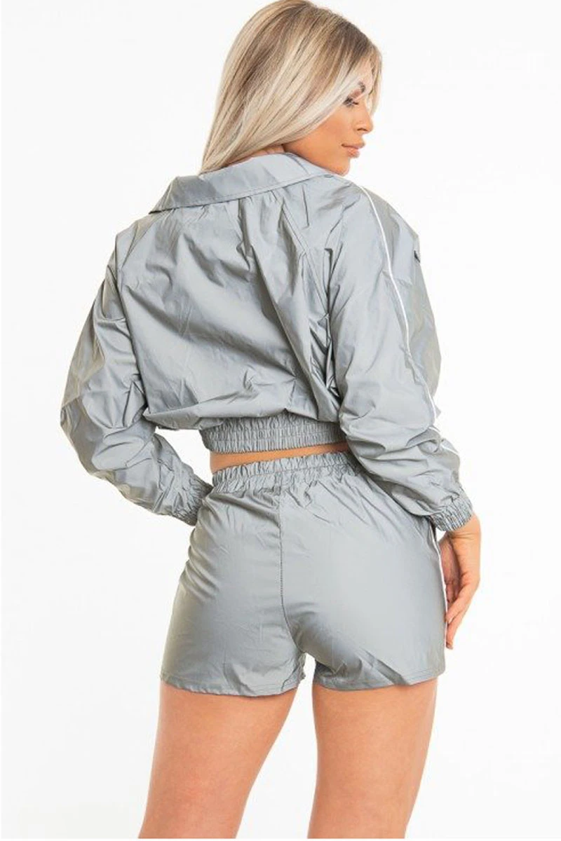 Модные осенние женские куртки пальто светоотражающая симфоническая голограмма