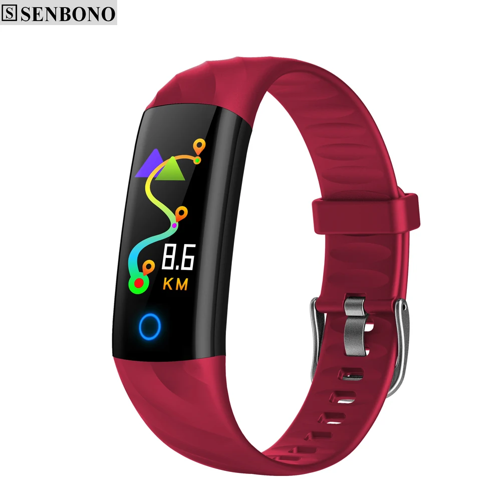 SENBONO S5 Bluetooth Смарт браслет IP68 Водонепроницаемый пульсометр кровяное давление