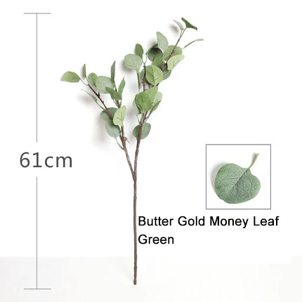 Butter leaf green Оливковое Холли, Вишня Чили, Милан, мятный кленовый лист Чили, искусственное пластиковое растение для свадьбы, украшение для йоги на весну - Цвет: Butter leaf green
