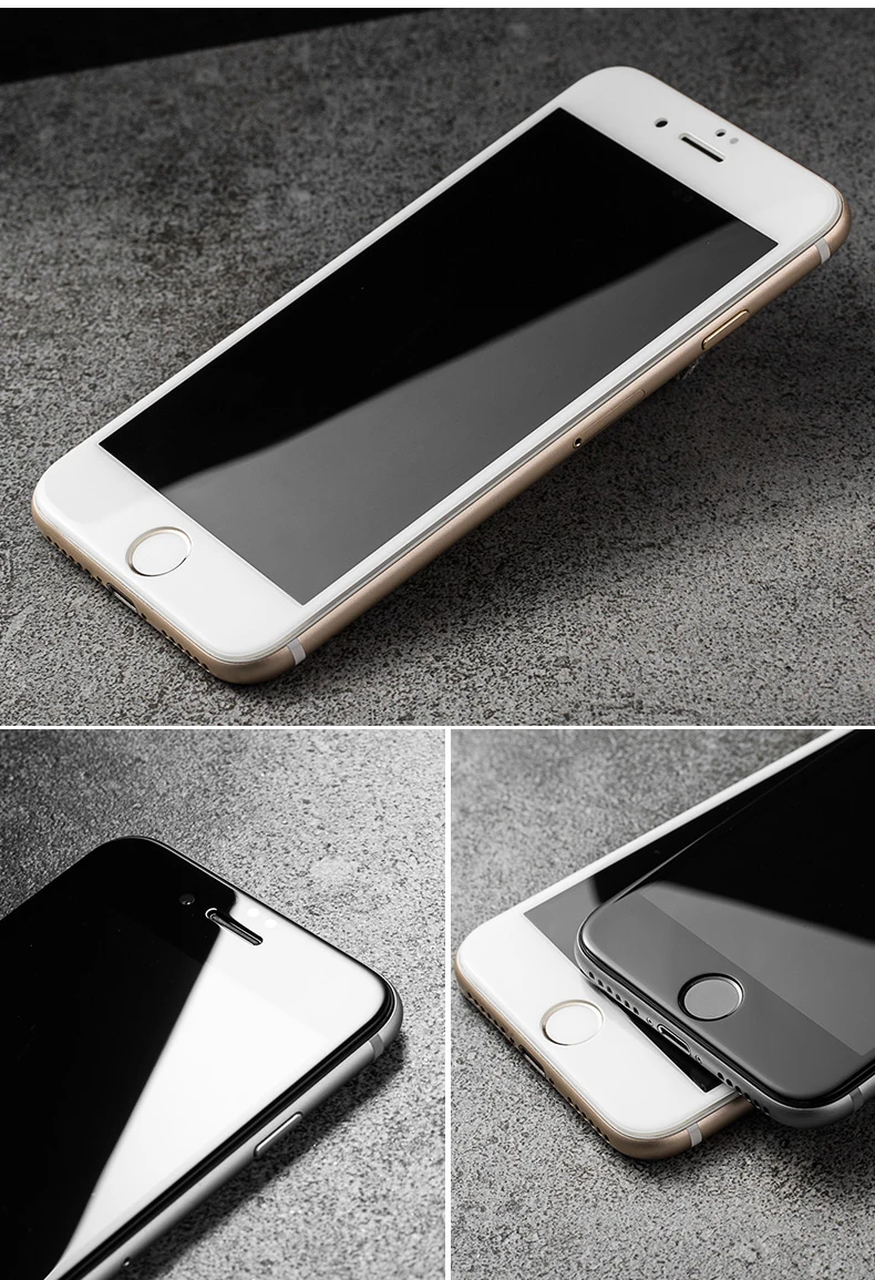 INESKY Красный Цвет 4D закаленное стекло для Apple iphone 7 Plus полное покрытие Защитное 6 6s