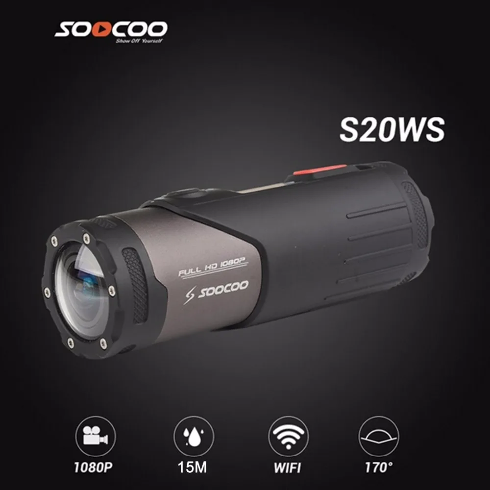Оригинальная Экшн-камера SOOCOO S20WS, водонепроницаемая, 10 м, 1080 P, Full HD, велосипедный шлем, мини, для спорта на открытом воздухе, колонка, DV cam