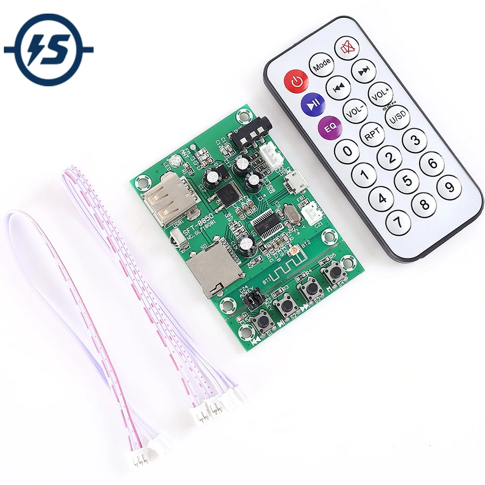 Fm-приемник беспроводной Bluetooth модуль V4.2 декодер плата модуль для MP3 APE FLAC WAV поддержка USB TF карта FM приемник
