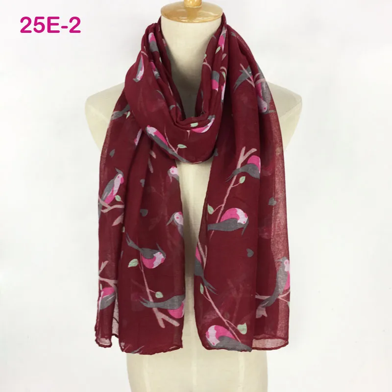 Модная хлопковая вуаль шарф с цветочным принтом Женская Весенняя и Осенняя