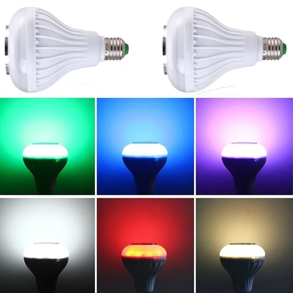 LED RGB Цвет лампы светильник E27 110V 220V Bluetooth Управление Smart музыкальные лампочки