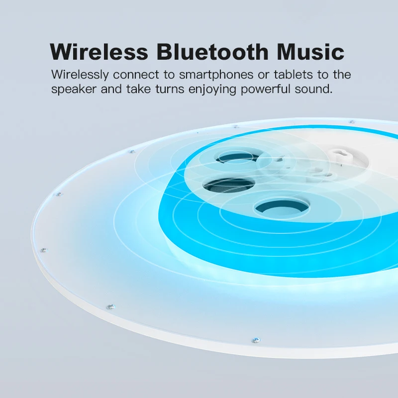 

Modern LED Ceiling Light APP Control RGB Dimming Bluetooth Speaker 36W Living Room Bedroom Smart LED Ceiling Light