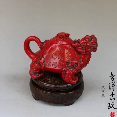 

Imitating Red Coral (Dragon Turtle. Teapot) Decorative Home Crafts