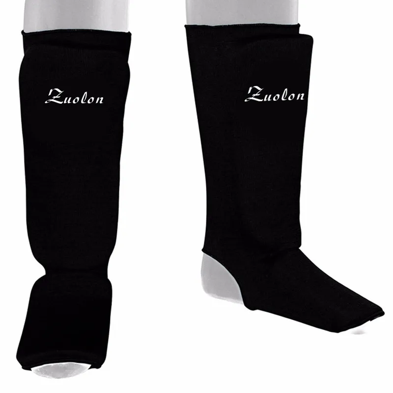 Защитные накладки Shin Instep защитные для бокса ММА муай тай Красный Синий Черный