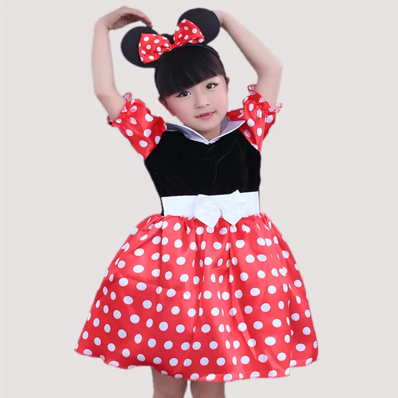 Горячая продажа Минни Обувь для девочек Платья женщин принт Косплэй Хеллоуин