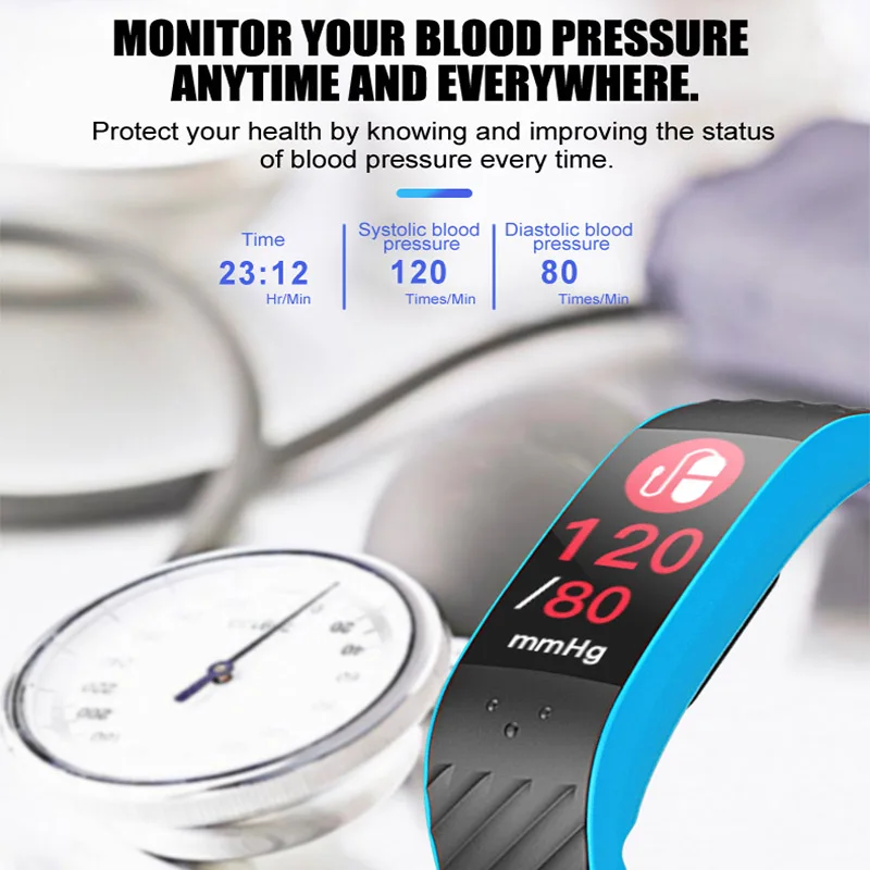 Color Screen Sport Smart Bracelet P4 0.96 inch Blood Pressure Heart Rate Monitor Bluetooth Band Wristbands For Android IOS | Электроника