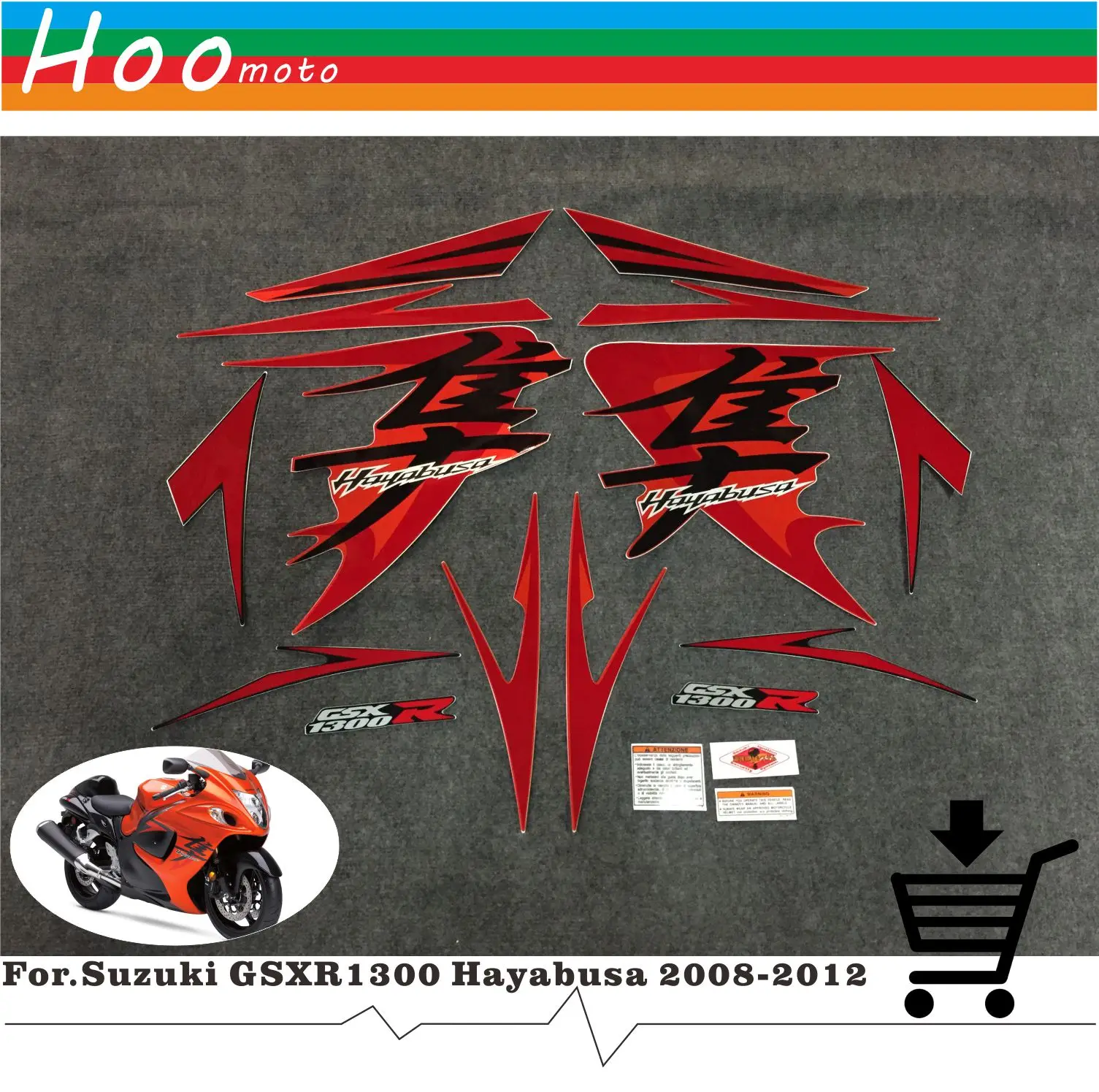 Мотоциклетные наклейки для автомобилей и DIY MOTO Suzuki GSXR1300 GSXR 1300 GSX R Hayabusa 2008 2012|vehicle