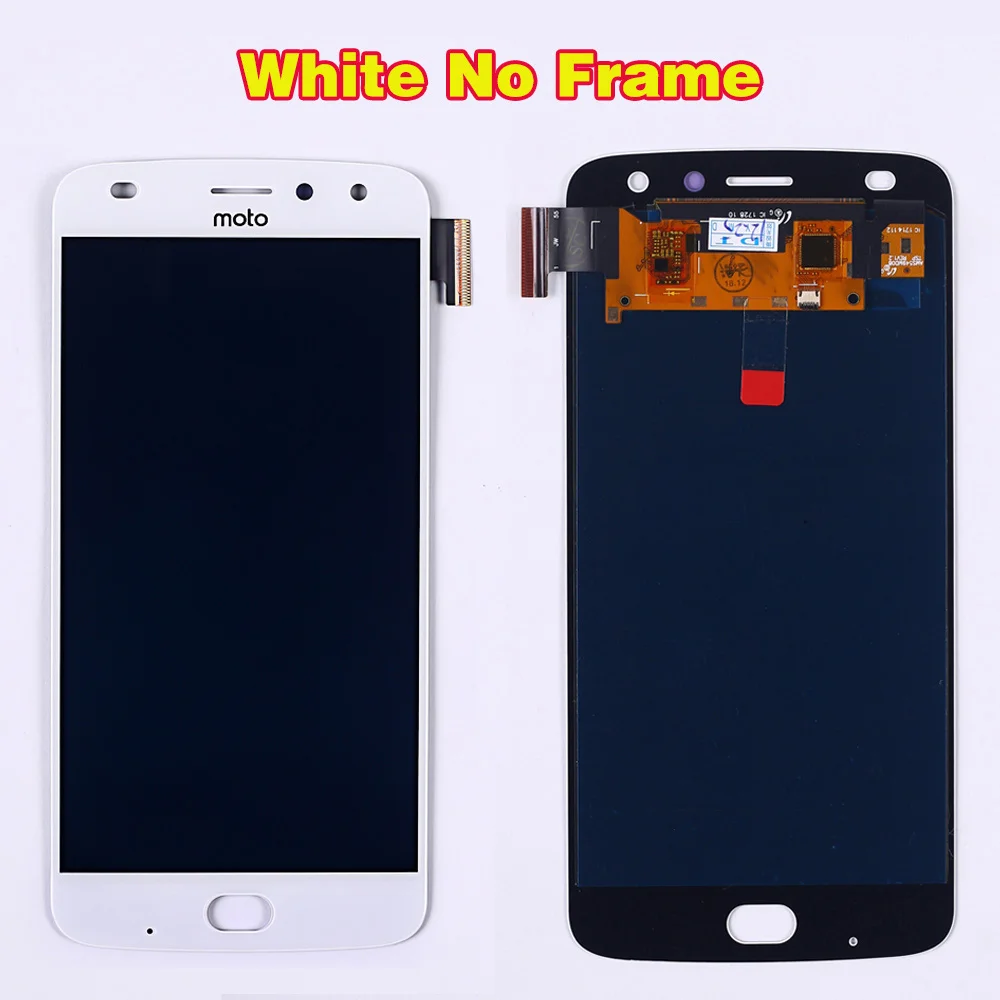 White without Frame Motorola Moto Z2 играть XT1710-01/07/08/10 5,5 дюймов AMOLED ЖК-дисплей Дисплей Сенсорный экран дигитайзер 1920*1080 в сборе с бесплатными инструментами - Цвет: White without Frame