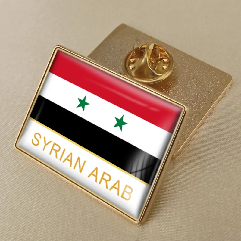 Один Значок в виде флага - Окраска металла: Syrian-RL