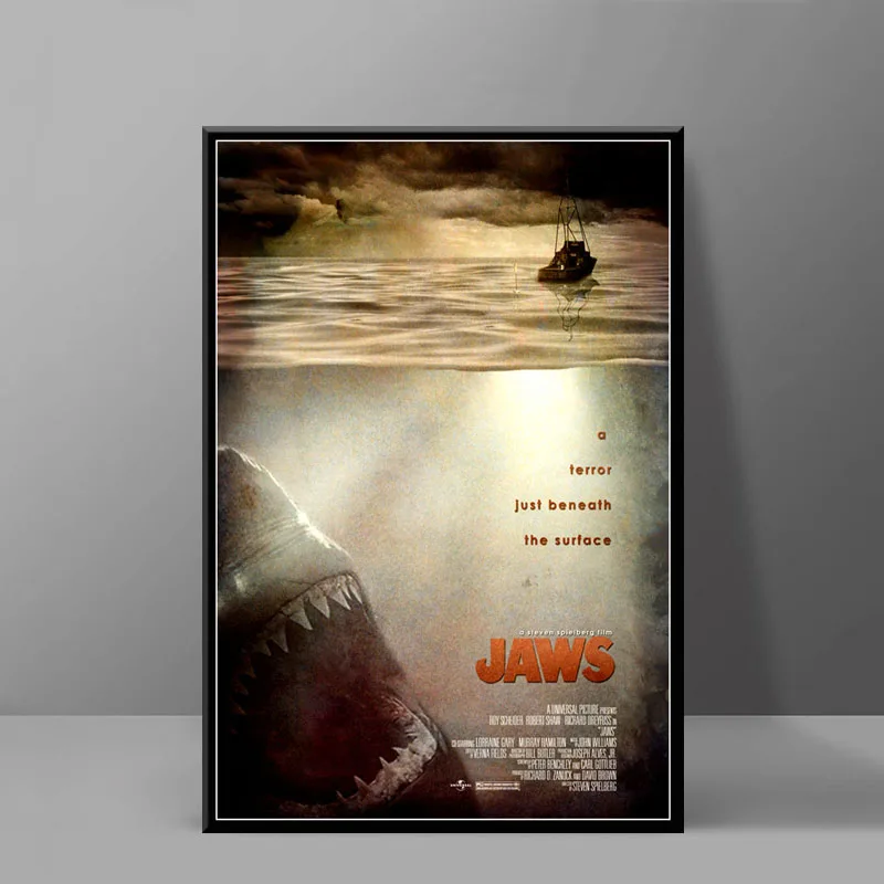 P451 JAWS Классическая серия фильмов ужасная пленка художественная живопись