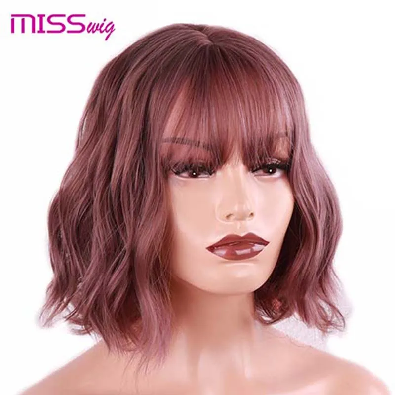 Женский короткий синтетический парик MISS WIG 8 видов цветов жаростойкое волокно