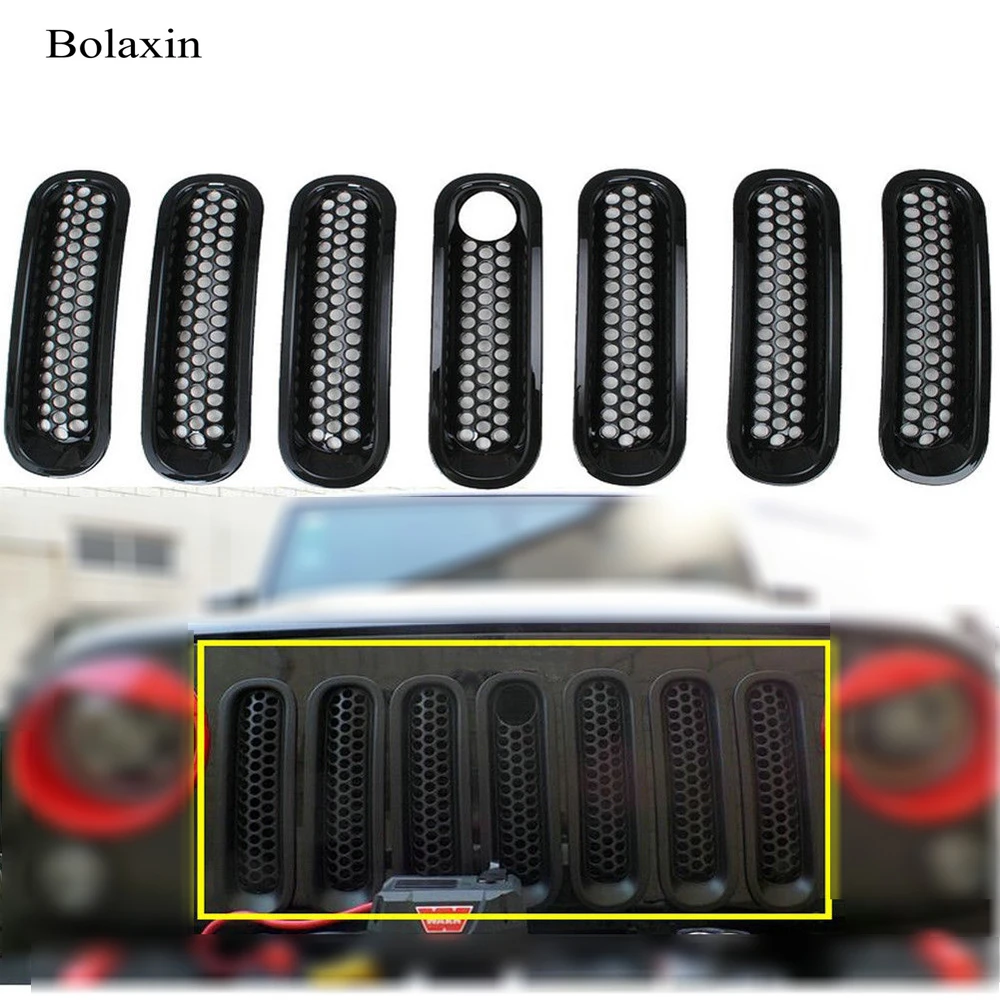 Bolaxin автомобильный Стайлинг матовая Черная передняя сетчатая стандартная пряжка
