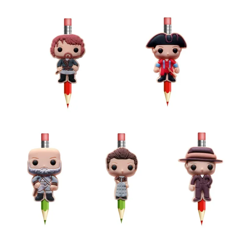 P8032 mix18pcs 18 шт./лот, Мстители, Моана, Грут, мультфильм, ПВХ, карандаш, топперы, сувенир, ручки, шапки, офисные, школьные канцелярские принадлежности, детский подарок на день рождения - Цвет: P8032 mix18pcs