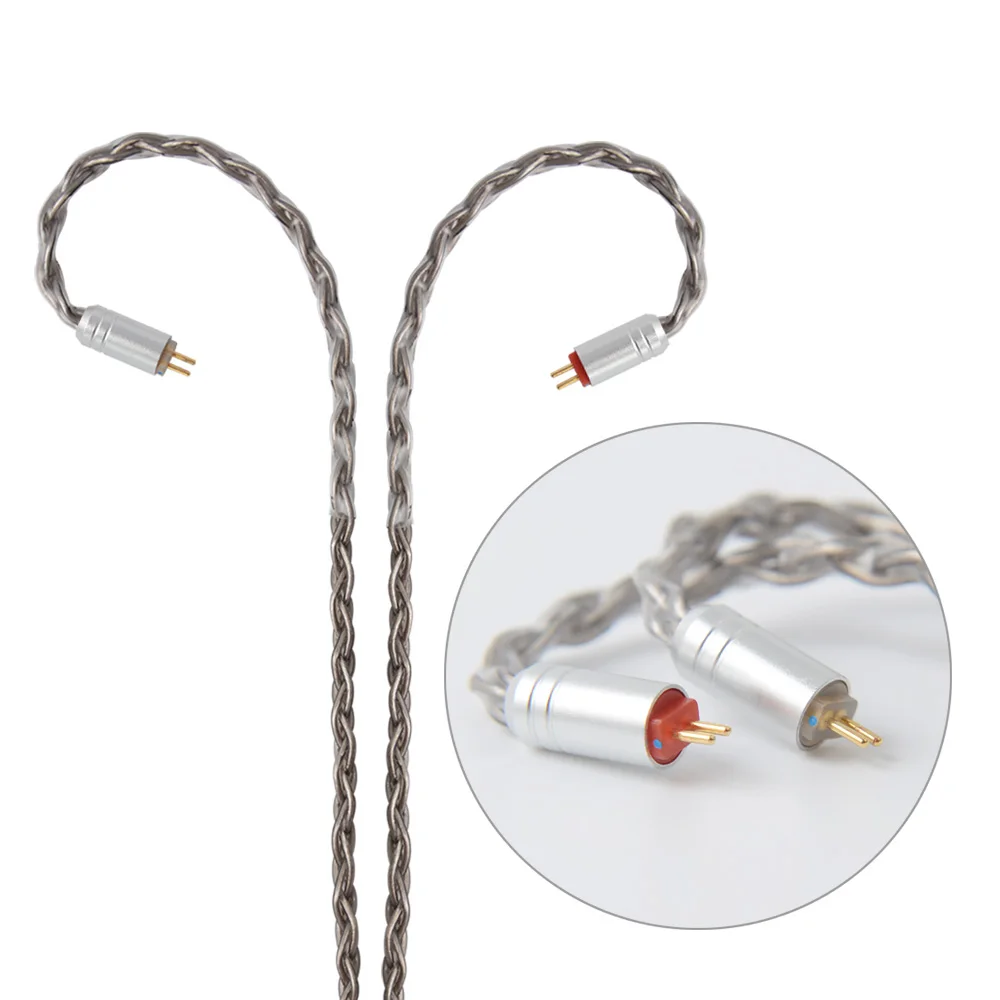 NiceHCK 8 Core с серебряным покрытием обновления кабель Тип C C/3 5/2 5/4 4 мм MMCX/2Pin для NX7 CCAC10