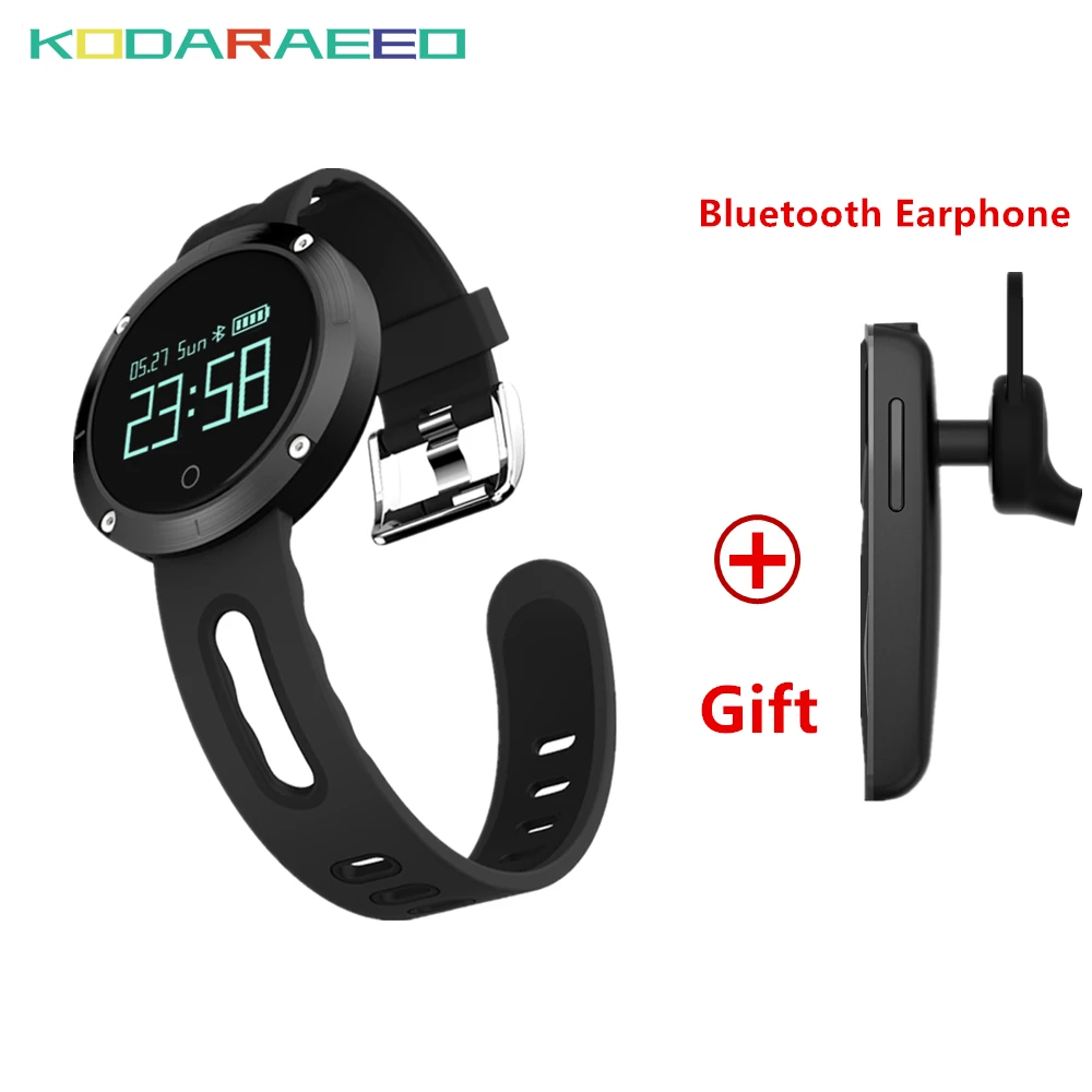 Bluetooth DM58 Sports Wristband Heart Rate Smart Watch Blood Pressure Monitor IP68 Waterproof For Android and IOS Phone+Headset |