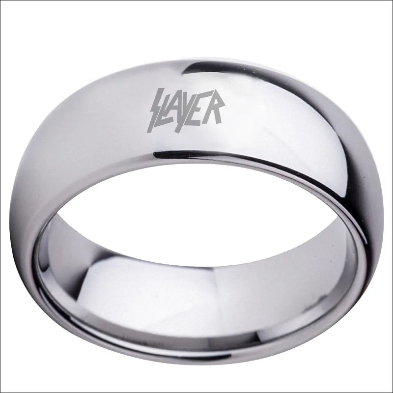Бесплатная доставка olaciao Jewelry Лидер продаж 8 мм Slayer серебристый матовый его/ее Для