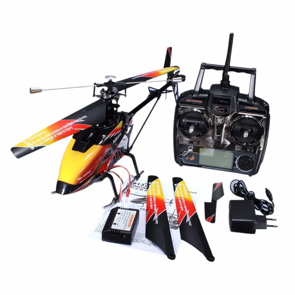 Wltoys V913 большой сплав бесщеточная версия 2 4G 4CH RC вертолет с дистанционным