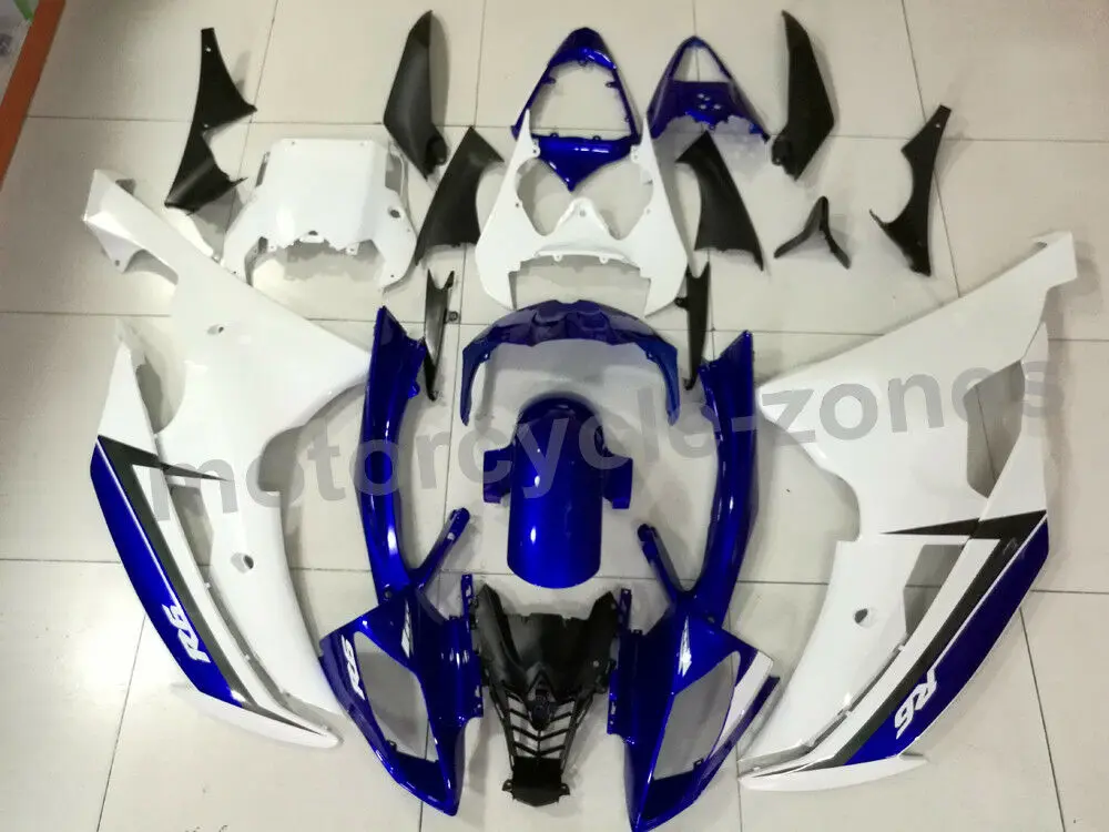 Мотоцикл синий W/белый впрыска кузова ABS пластик обтекатель комплект для Yamaha R600 YZF
