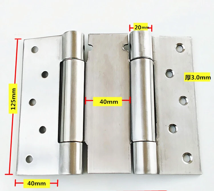 Бесплатная дверная пружинная петля двунаправленная открытая нержавеющая сталь