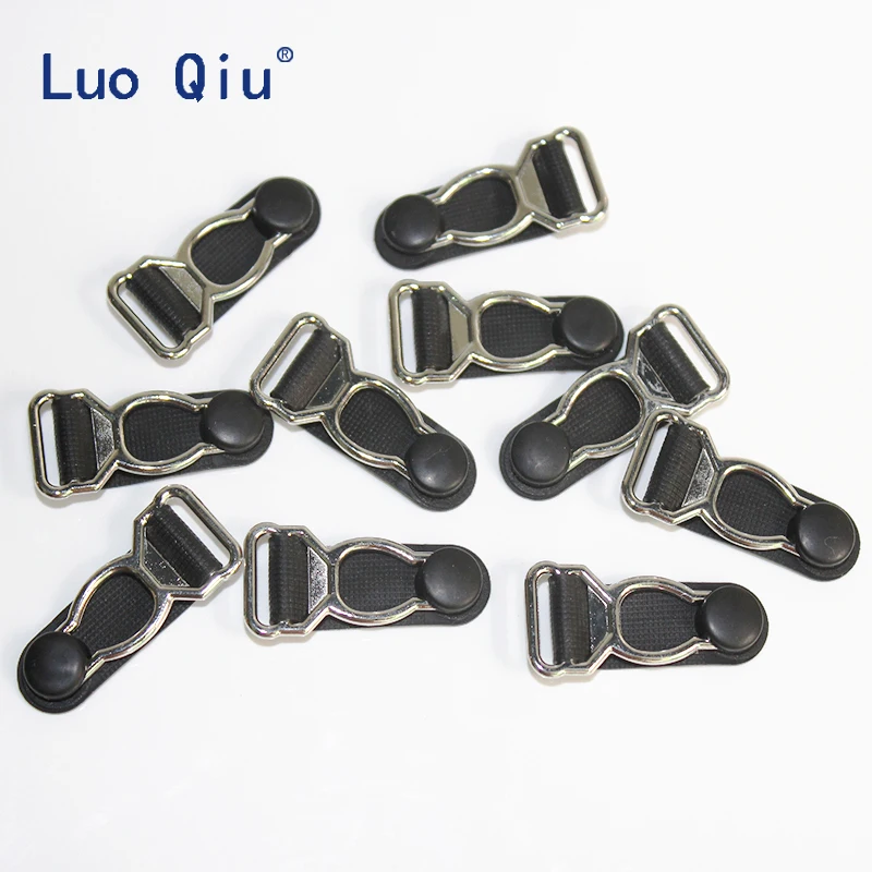 

Luo Qiu suspender clips Black Metal+black PP 12 pcs/lot 1.2cm Garter clip Garment clips Clothing accessories Sewing Supplies