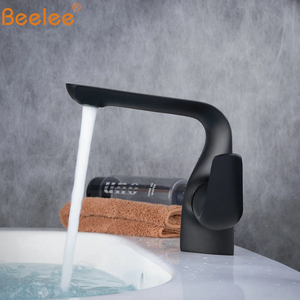 Beelee Oil Rubbed Black Bathroom Basin Sink Vanity Faucet Deck Mounted Mixer Taps with Widespread Hole Cover Plate BL7522B | Обустройство