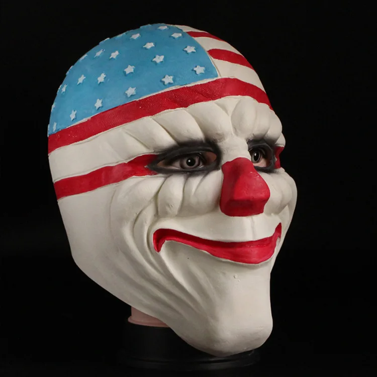 Payday 2 маска из латекса Далласа волка цепей косплей хокстона Хэллоуин ужас клоун