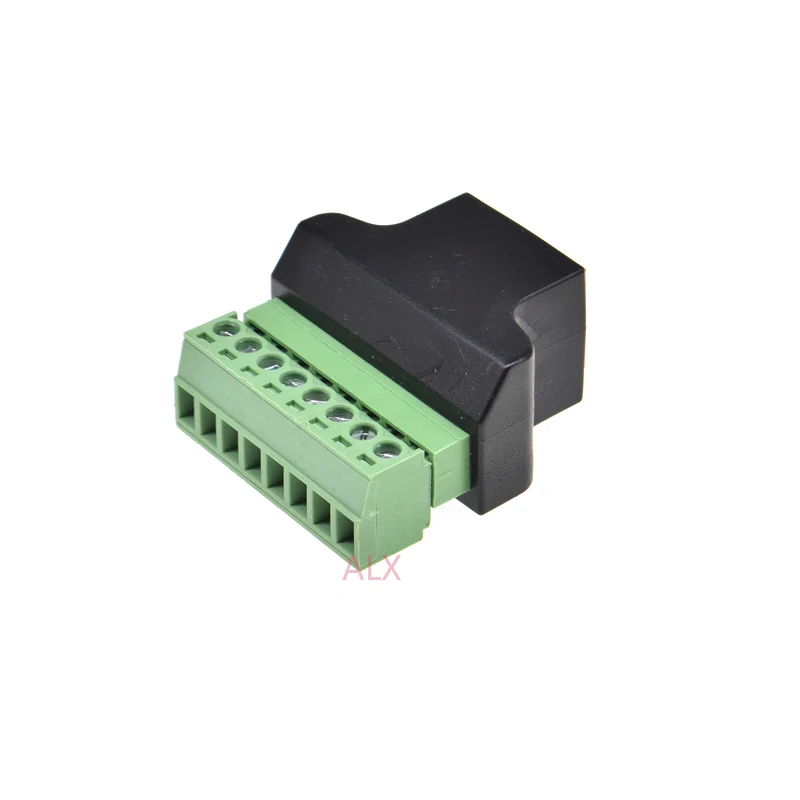 Переходник с разъема Ethernet RJ45 на 8 контактный винтовой клеммный разъем стандарта