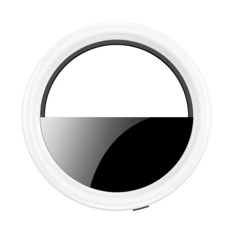 Black Макияж зеркало селфи светильник светодиодный кольцо объектив Красота Инструменты фото заполняющий светильник для фото камеры сотовый телефон смартфон - Цвет: Black