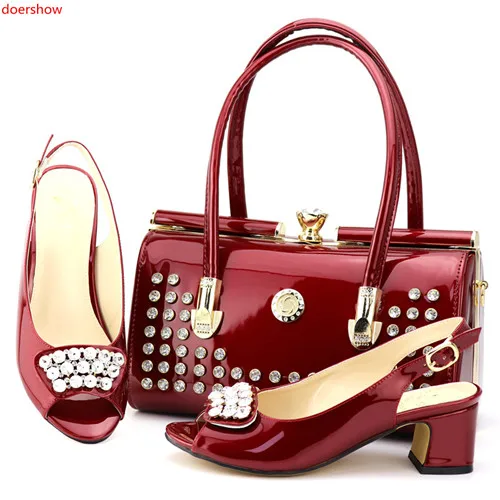 

Doershow/модный вечерний комплект из туфель и сумочки в африканском стиле; Итальянская обувь с сумочкой в комплекте; Лидер продаж; женские туфли...