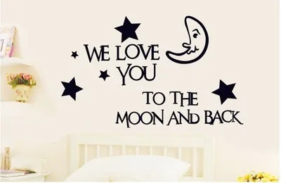 Горячая Распродажа высокое качество 80*125 см мы любим вас в Луну и заднюю стенку