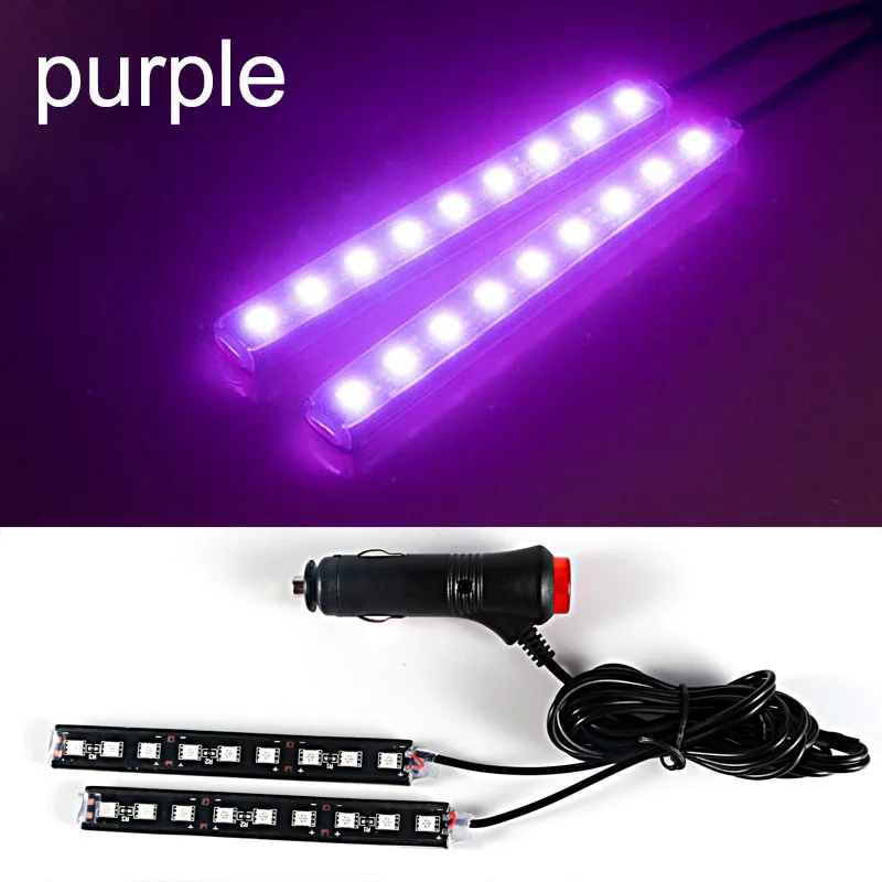 Gzkafolee 4 шт./2 шт. автоматический свет RDL 5050SMD декоративные лампы автомобиль свет Подсветка салона Тюнинг автомобилей 12 В - Испускаемый цвет: 2pcs purple