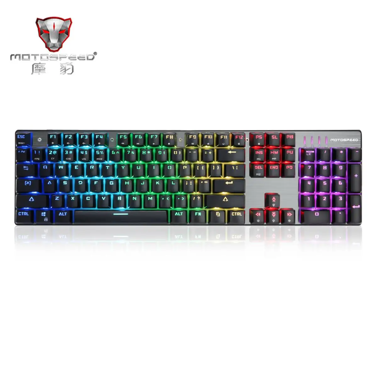 MOTOSPEED Inflictor CK104 NKRO RGB подсветка Механическая игровая клавиатура Outemu синий переключатель игровая клавиатура