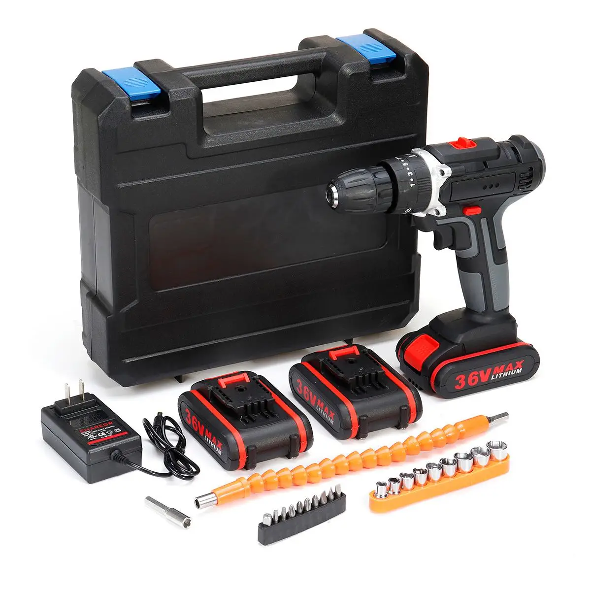 Three battery С 1/2/3 шт. Li-Ion Батарея 36V 6500mAh аккумуляторная Мощность электрической дрели для двойной-Скорость отвертка комплект сверл - Цвет: Three battery